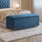 Conjunto Cabeceira E Calçadeira Holanda 1,95 Cm Veludo Star C