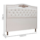 Conjunto Cabeceira E Calçadeira Holanda 140cm Linho Star Conf