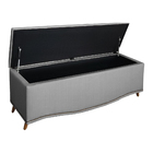 Conjunto Cabeceira E Calçadeira Holanda 140cm Linho Star Conf