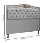 Conjunto Cabeceira E Calçadeira Holanda 140cm Linho Star Conf