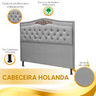 Conjunto Cabeceira E Calçadeira Holanda 140cm Linho Star Conf
