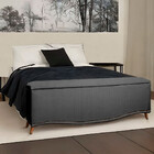 Conjunto Cabeceira E Calçadeira Holanda 140cm Linho Star Conf