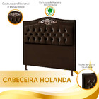 Conjunto Cabeceira E Calçadeira Holanda 140cm Veludo Star Con