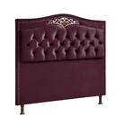 Conjunto Cabeceira E Calçadeira Holanda 160 Cm Luxor Roxo Spe