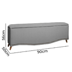 Conjunto Cabeceira E Calçadeira Holanda 90cm Linho Star Confo