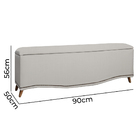 Conjunto Cabeceira E Calçadeira Holanda 90cm Linho Star Confo