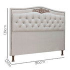 Conjunto Cabeceira E Calçadeira Holanda 90cm Linho Star Confo