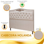 Conjunto Cabeceira E Calçadeira Holanda 90cm Linho Star Confo