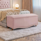 Conjunto Cabeceira E Calçadeira Holanda 90cm Veludo Star Conf