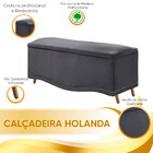 Conjunto Cabeceira E Calçadeira Holanda 90cm Veludo Star Conf