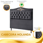 Conjunto Cabeceira E Calçadeira Holanda 90cm Veludo Star Conf