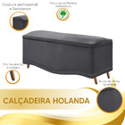 Conjunto Cabeceira E Calçadeira Holanda 90cm Veludo Star Conf
