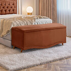 Conjunto Cabeceira E Calçadeira Holanda 90cm Veludo Star Conf