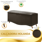 Conjunto Cabeceira E Calçadeira Holanda Casal140 Cm Para Cama