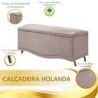 Conjunto Cabeceira E Calçadeira Holanda Casal 140 Cm Para Cam