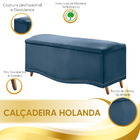 Conjunto Cabeceira E Calçadeira Holanda Casal King Size 195 C