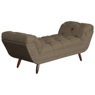 Conjunto Cabeceira E Calçadeira Sienna Linho Cores - Ds Estof