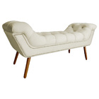 Conjunto Cabeceira E Calçadeira Sienna Luxo Suede Cores - Ds