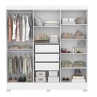 Conjunto Cabeceira E Guarda Roupa Casal Ferrara Branco