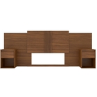 Conjunto Cabeceira E Guarda Roupa Casal Milao Amendola