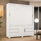 Conjunto Cabeceira E Guarda Roupa Casal Orion Branco