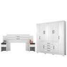 Conjunto Cabeceira E Guarda Roupa Casal Trieste