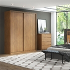 Conjunto Cabeceira E Guarda Roupa Casal Turim Amendola Grafito