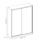 Conjunto Cabeceira E Guarda Roupa Casal Turim Amendola Grafito