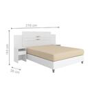 Conjunto Cabeceira E Guarda Roupa Casal Verona Branco