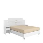 Conjunto Cabeceira E Guarda Roupa Casal Verona Branco