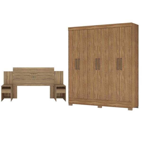 Conjunto Cabeceira E Guarda Roupa Casal Virgina