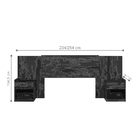 Conjunto Cabeceira E Guarda Roupa Kosmo Off/castanho