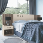 Conjunto Cabeceira E Guarda Roupa Kosmo Off/castanho