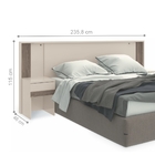 Conjunto Cabeceira E Guarda Roupa Leal Castanho Off White