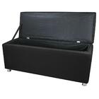 Conjunto Cabeceira E Recamier Casal Quenn 160 Cm Preto