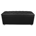 Conjunto Cabeceira E Recamier King Size 195 Cm Corino Preto