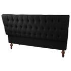 Conjunto Cabeceira E Recamier King Size 195 Cm Corino Preto