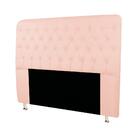 Conjunto Cabeceira E Recamier King Size 195 Cm Rosa Claro