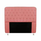 Conjunto Cabeceira E Recamier Solteiro Bia 90 Cm Suedee Rose