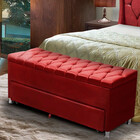 Conjunto Cabeceira Esparta + Calçadeira Munique 140cm Materia