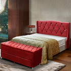 Conjunto Cabeceira Esparta + Calçadeira Munique 140cm Materia