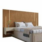 Conjunto Cabeceira Florença King Com Led Cedro