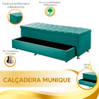 Conjunto Cabeceira Julia + Calçadeira Munique 140cm Veludo St