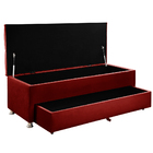 Conjunto Cabeceira Julia + Calçadeira Munique 140cm Veludo St