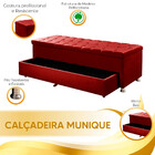 Conjunto Cabeceira Julia + Calçadeira Munique 140cm Veludo St
