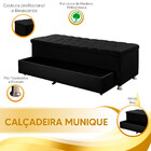 Conjunto Cabeceira Julia + Calçadeira Munique 160cm Veludo St