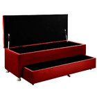 Conjunto Cabeceira Julia + Calçadeira Munique 160cm Veludo St