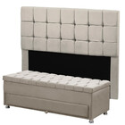 Conjunto Cabeceira Julia + Calçadeira Munique 160cm Veludo St