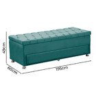 Conjunto Cabeceira Julia + Calçadeira Munique 195cm Veludo St