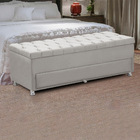 Conjunto Cabeceira Julia + Calçadeira Munique 1 40 Veludo - S